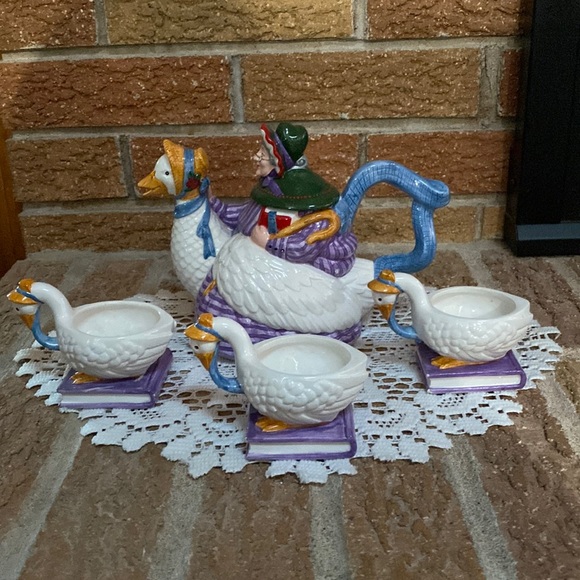 Department 56 Mother Goose tea set. - Picture 1 of 10